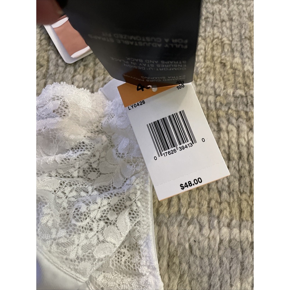 New Women White Lilyette Comfort Lace Minimizer Underwire Size Bra‎ 42DDD - Picture 10 of 12